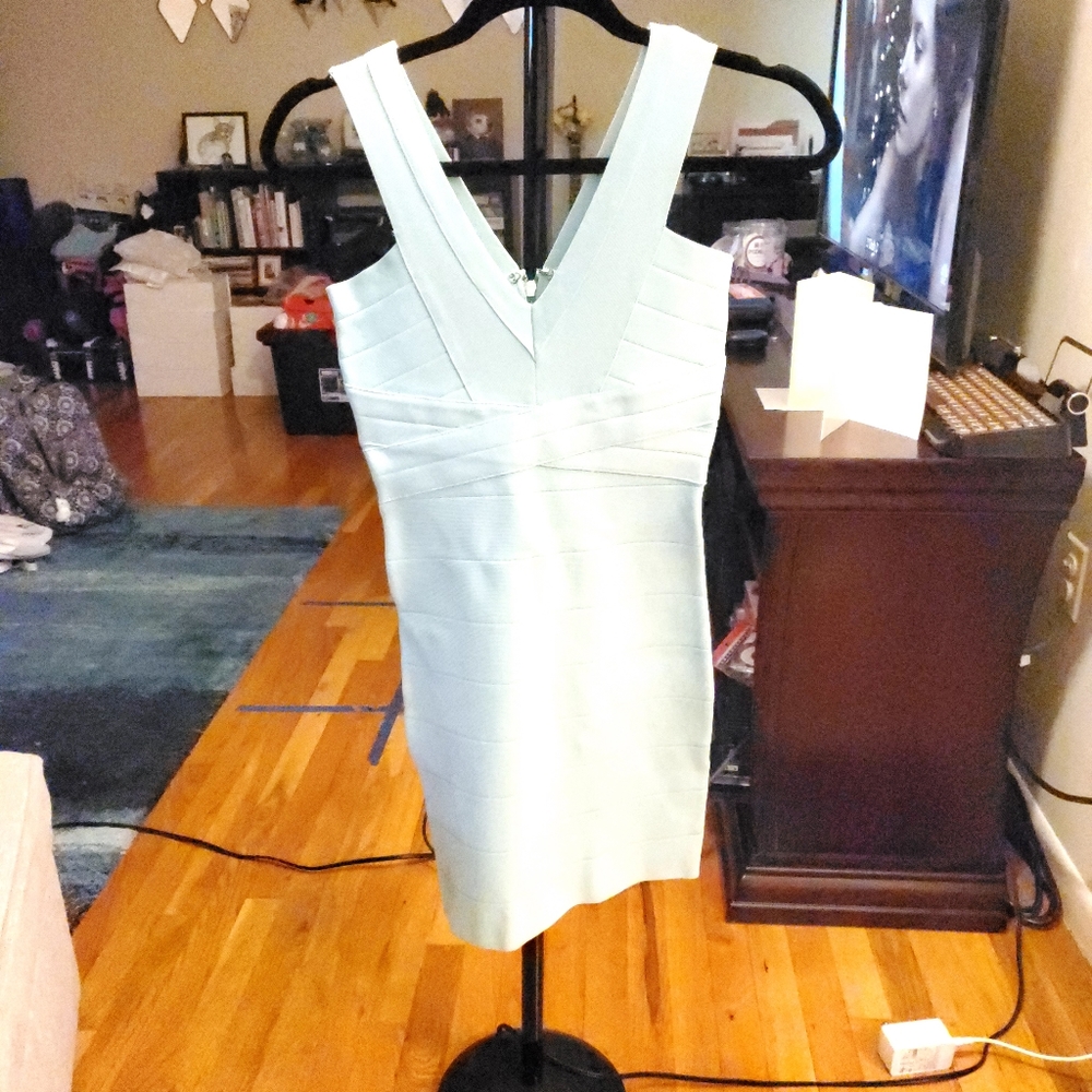 Bebe Baby Blue Bodycon Dress